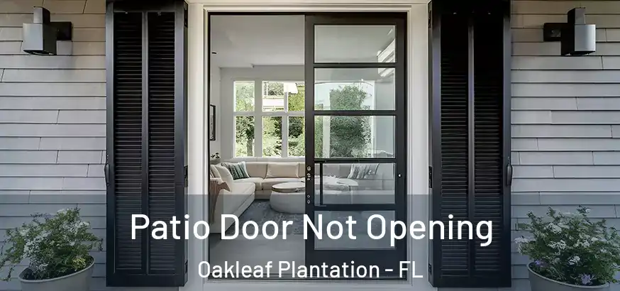 Patio Door Not Opening Oakleaf Plantation - FL