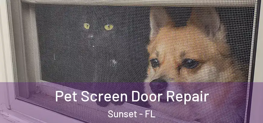 Pet Screen Door Repair Sunset - FL