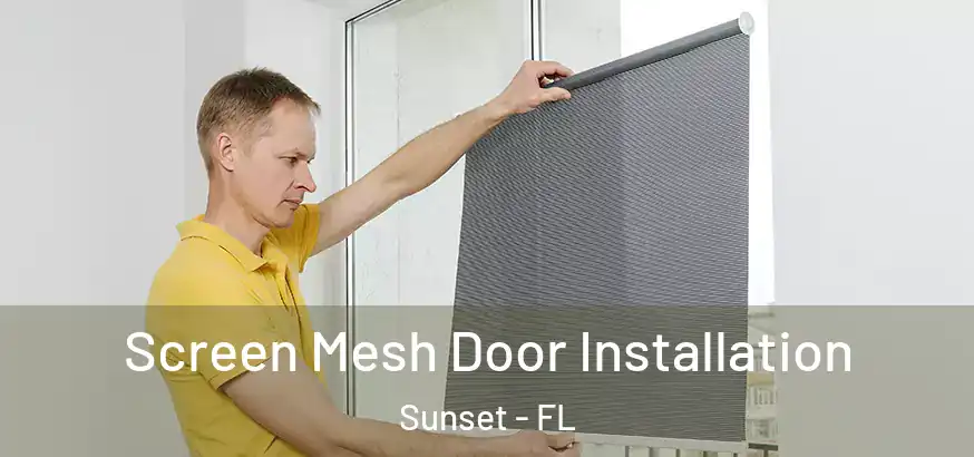 Screen Mesh Door Installation Sunset - FL